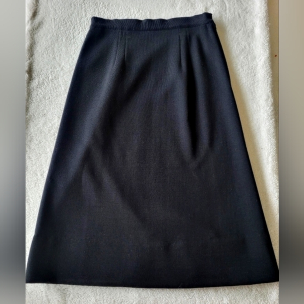Sabastian Vintage Black Wool Skirt Women's Size 10